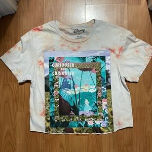 Alice in wonderland crop tshirt